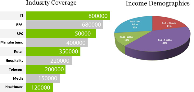 Indusrty Coverage,Income Demographics